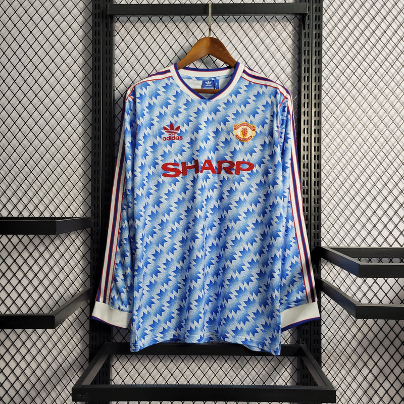 Camisa Manchester United Reserva 90/92 - Versão Retrô Manga Comprida