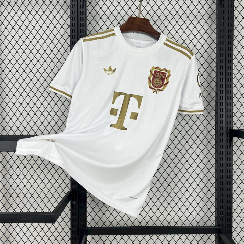 Camisa Bayern De Munique 24/25 Aniversario De 125 anos Branca - Torcedor Masculina